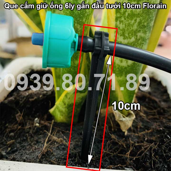 Que cắm giữ cố định đầu tưới ống 6ly 10cm Florain