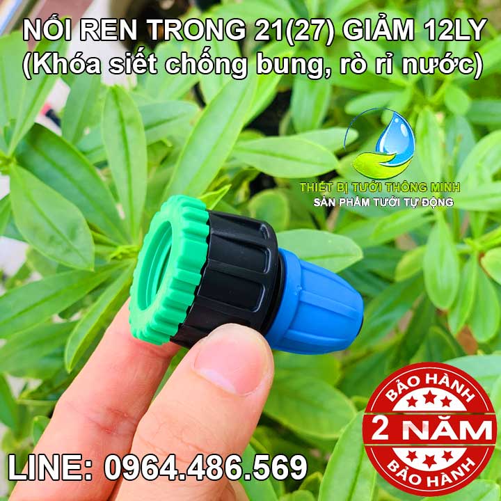 Nối giảm ren trong 21 27 sang 12mm Malee