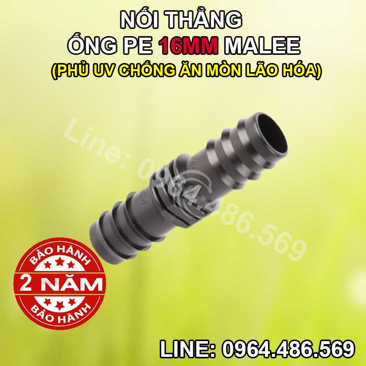 Nối thẳng ống pe 16ly Malee